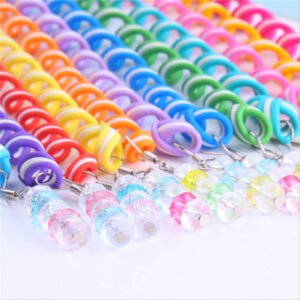 6pcs/lot Rainbow Color Cute Girl Hair Curler & Braid Styling Tools
